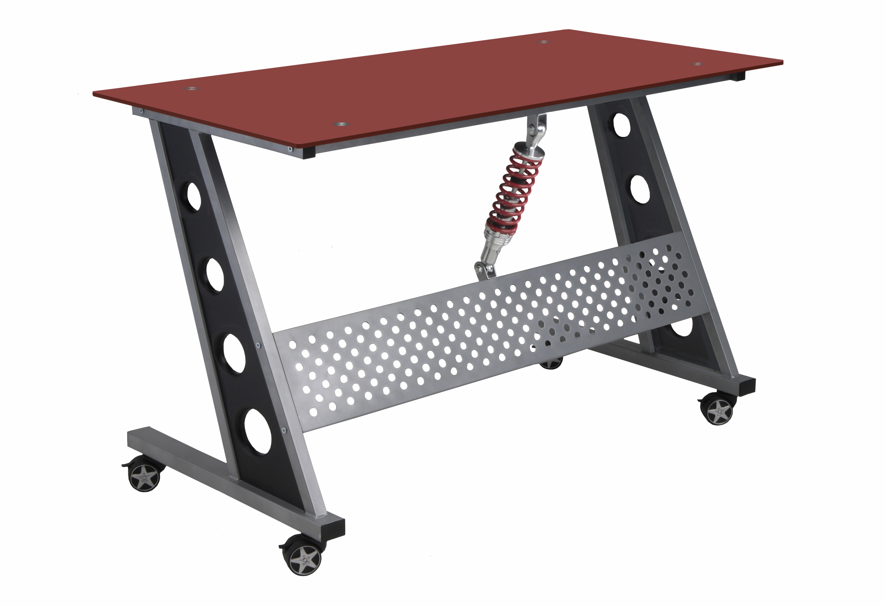 Intro-Tech Automotive, Pitstop Furniture, IND1200R Compact Desk Red, Office Desk